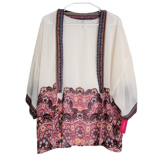 Xhilaration Jackets & Blazers - Xhilaration Kimono Wrap Women's XS/S Geometric Bohemian Boho Festival Topper
